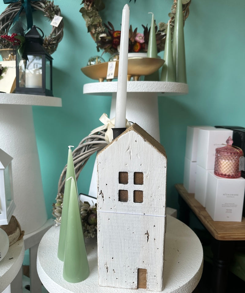 White Christmas candle house - Wild Pansi White Christmas candle house - Wild Pansi