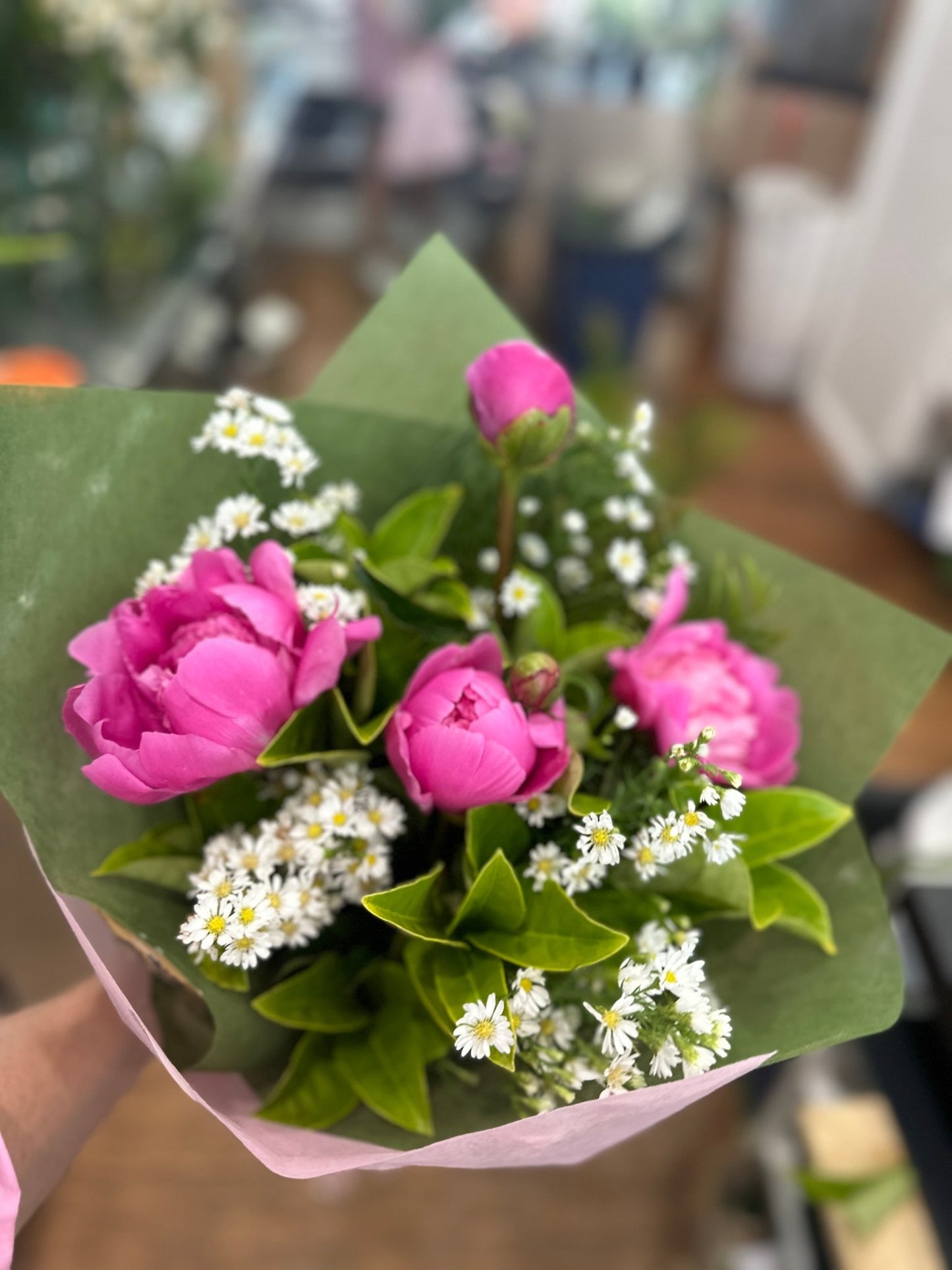 Peony Rose Bouquet - Wild Pansi