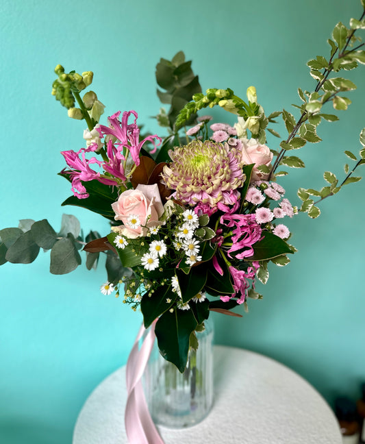 Florist choice bouquet with vase