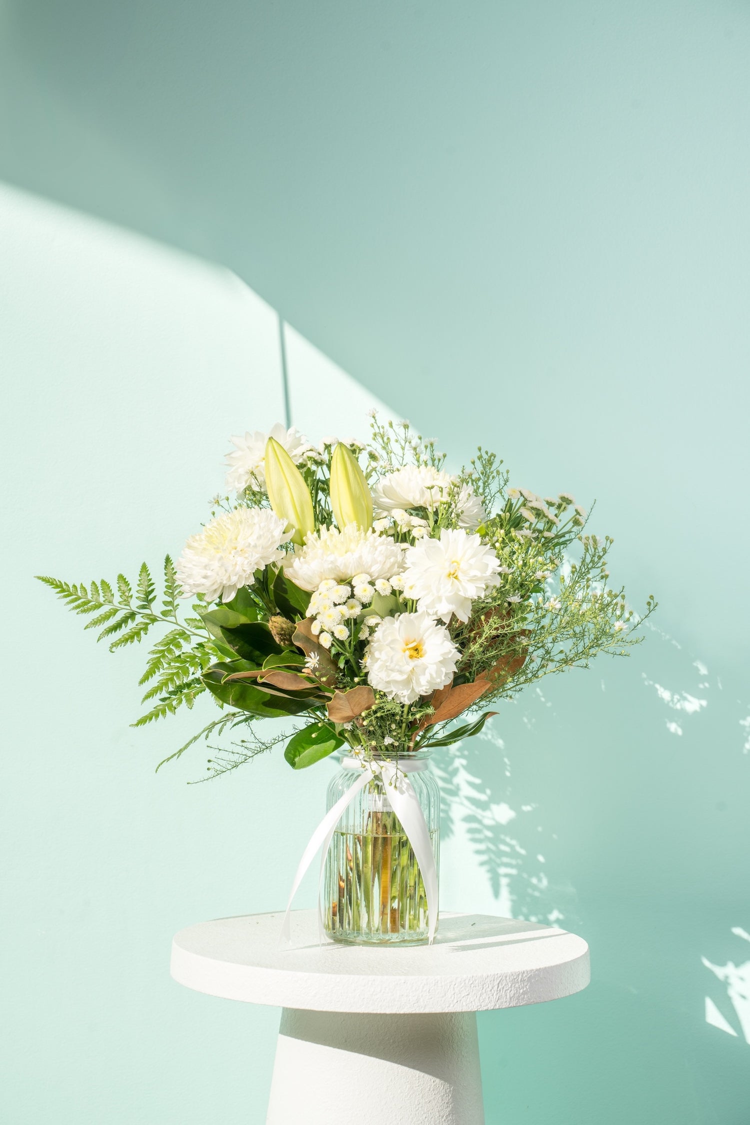 White and Green Bouquet flower bouquet by Wild Pansi