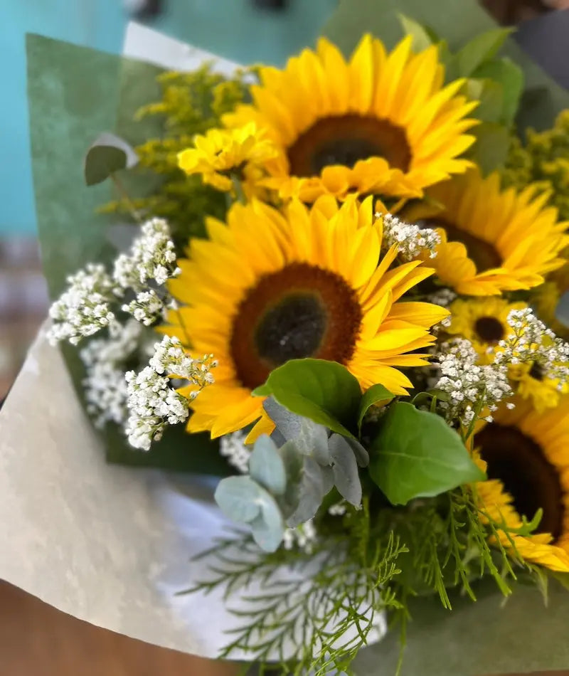 Bright yellows and oranges