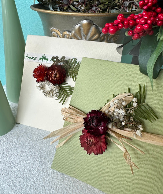 Hand-made Christmas Card - Wild Pansi 