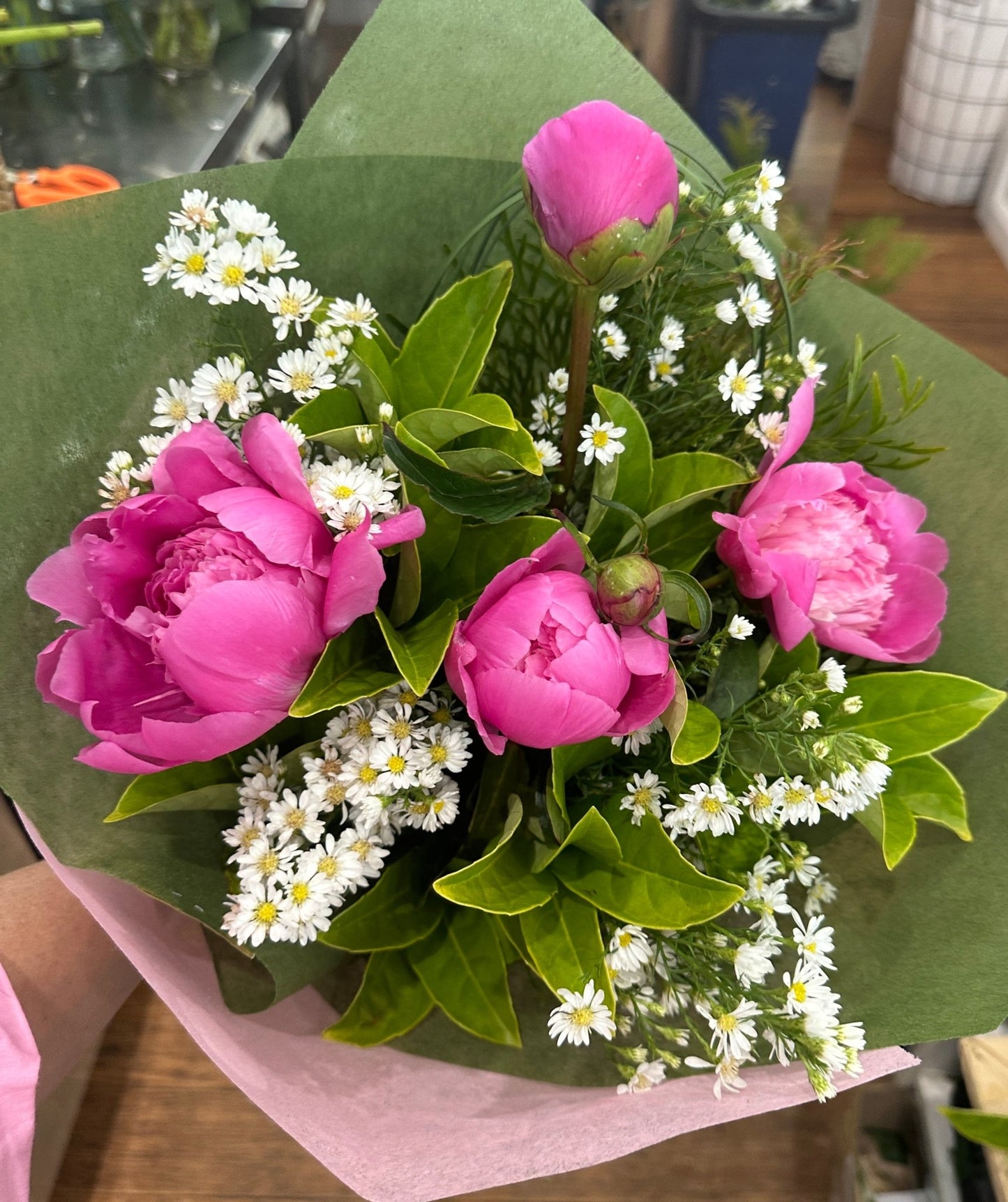Peony Rose Bouquet - Wild Pansi