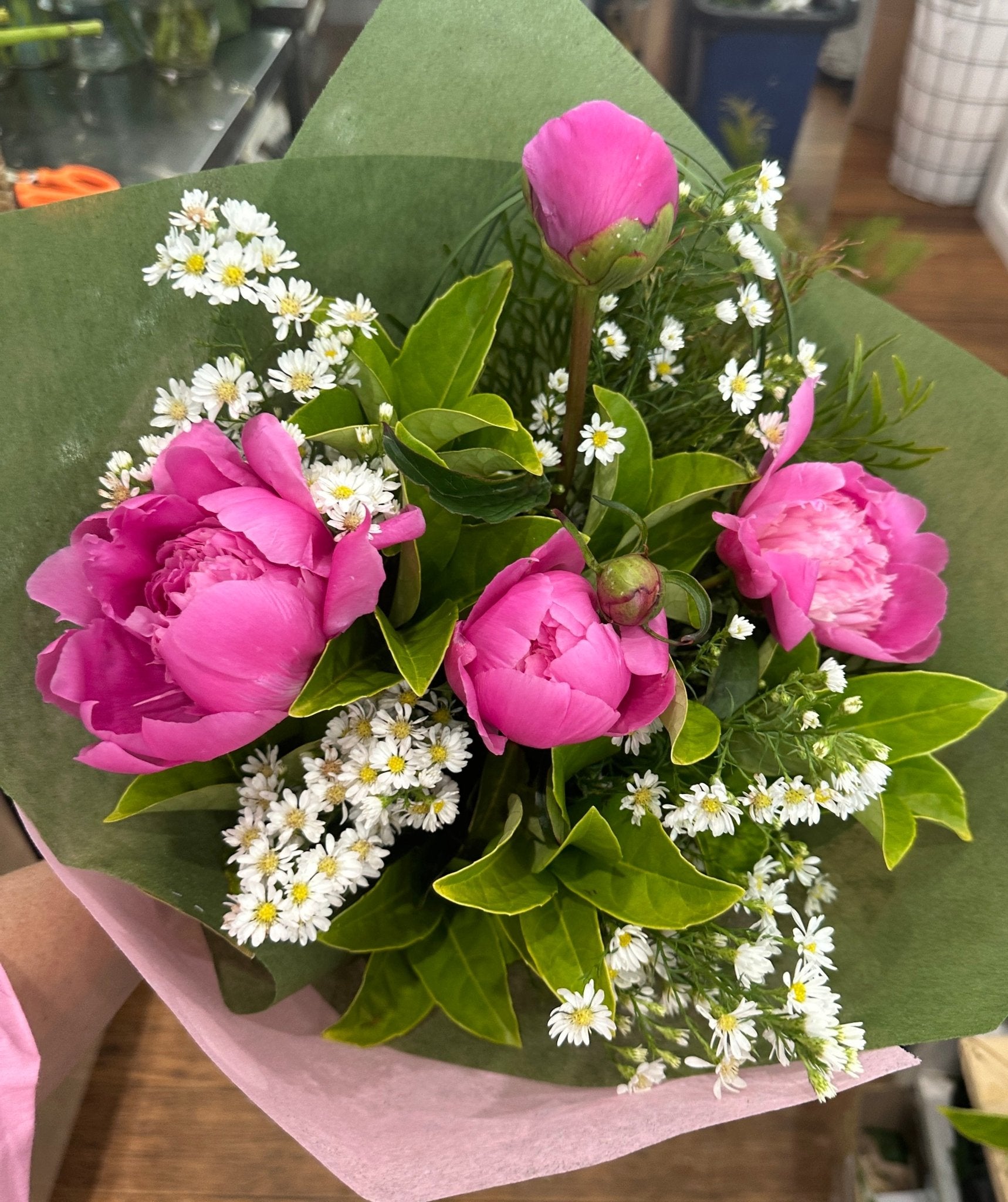 Peony Rose Bouquet - Wild Pansi